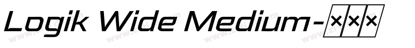 Logik Wide Medium字体转换